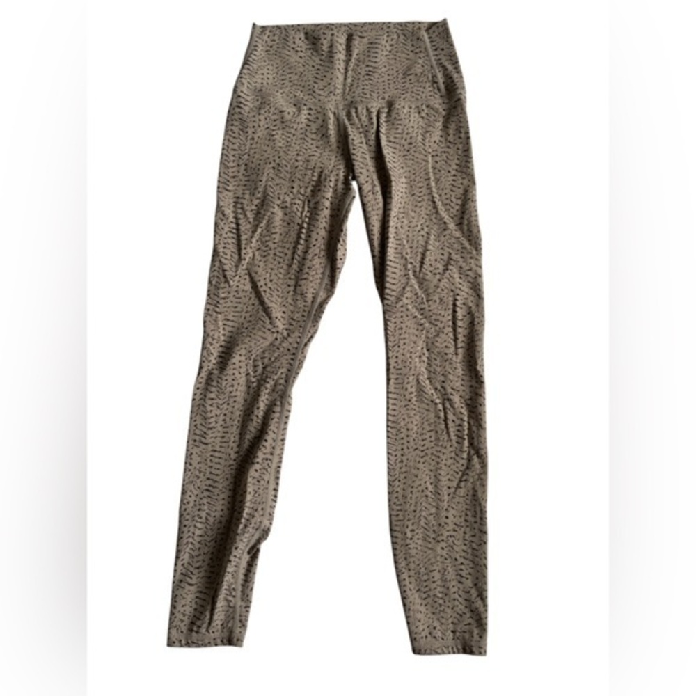 Varley Women's Taupe Patterned High-Waist Leggings